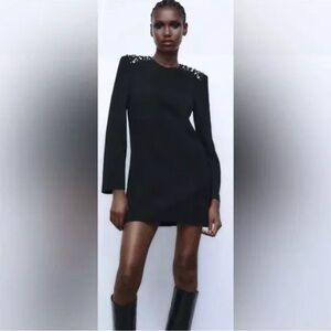 Zara Studded Dress size XS color Black.